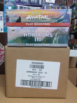 MTG AVATAR + MODERN 3 PLAY BOOSTER BOX + EDGE OF ETERNITIES COMMANDER SET (4) - Image 1