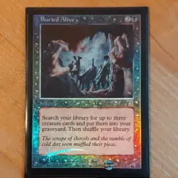 Wizards of the Coast Foil Old Buried Alive Urza's Legacy Uncommon Black Sorcery - Image 1