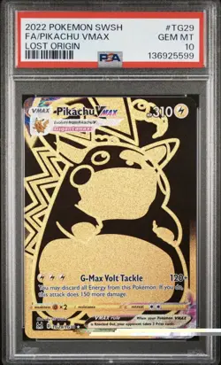 5599 Pikachu VMAX 2022 Pokemon Sword & Shield Lost Origin #TG29 PSA 10 - Image 1
