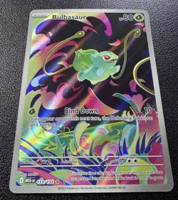 Pokemon Bulbasaur Illustration Rare IR Full Art Holo 133/132 Mega Evolution - Image 2