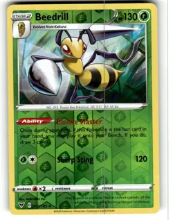 Pokemon TCG Vivid Voltage Reverse Holo Beedrill 003/185 NM - Image 1