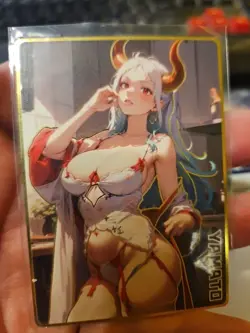 Yamato - One Piece - Goddess Story Gold Metal Anime Waifu Trading Card - Image 1