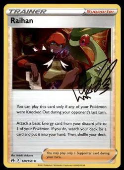 Raihan 140/159 Holo Rare Crown Zenith Pokemon Holo Near Mint - Image 1