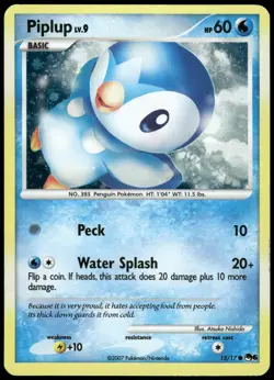 Pokemon Piplup Common POP Series 6 015/017 HP Holo - Image 1