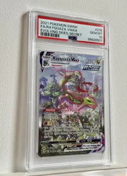 PSA 10 - Rayquaza VMAX 218/203 Secret Evolving Skies POKEMON - Image 5