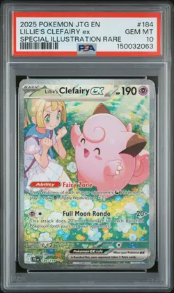 Lillie's Clefairy ex 184/159 Pokemon Journey Together #184 SIR GEM MINT PSA 10 - Image 1