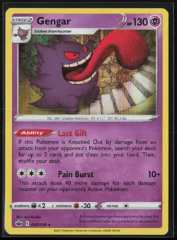 Gengar 057/198 Holo Rare Chilling Reign Pokemon Holo Near Mint - Image 1
