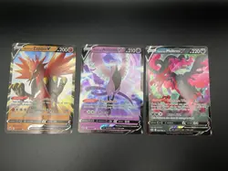 Pokemon Legendary Birds Trio Lot- Galarian Moltres, Zapdos, and Articuno V - Image 1