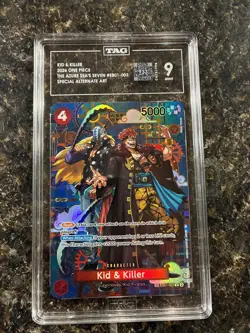 2026 ONE PIECE OP14 EB04 THE AZURE SEA'S SEVEN 003 KID & KILLER SP TAG 9 not psa - Image 1