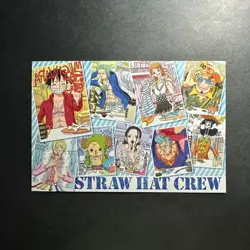 R090 Straw Hat Crew Japanese One Piece Mugiwara Store 10th Anniversary Postcard - Image 1