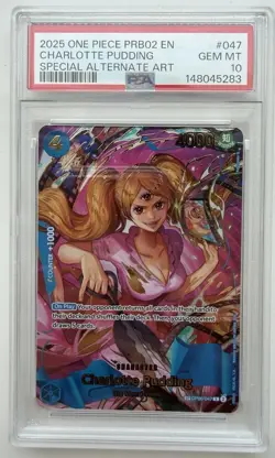 Charlotte Pudding (SP) OP06-047 Premium Booster -The Best- Vol. 2 Foil PSA 10 - Image 1