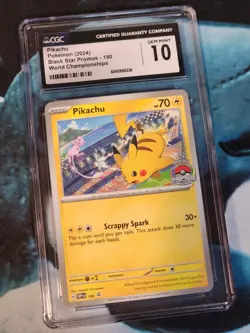 Pikachu 190 Black Star Promo Card - Scarlet & Violet Pokemon CGC 10 Gem Mint 🔥 - Image 1