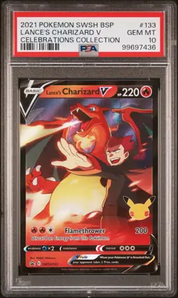 Pokemon TCG: Lance's Charizard V SWSH133 Sword & Shield Promo Cards Holo PSA 10 - Image 1
