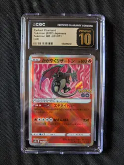 Charizard 011 Pristine 10 Pokemon Go Japanese Cgc Graded Pokemon Card Radiant - Image 1