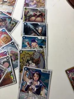 ONE PIECE LOT OVER 50 Rare Sleeved Cards TCG CCG all foil and sparkle - Image 4