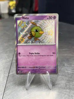 Natu Shiny Rare Holo SV: Paldean Fates 151/091 LP Pokemon TCG - Image 1