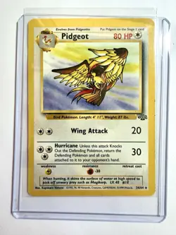 1999 Pidgeot Vintage Pokemon Base Set 2 24/64 LP+ WOTC Non-Holo - Image 3