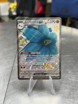 218/091 Glimmora ex Shiny Ultra Rare Full Art Pokemon TCG Paldean Fates - Image 1