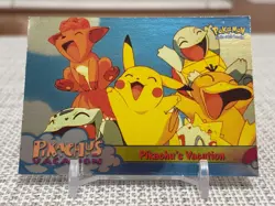 1999 Pokemon First Movie #42 (Pikachu's Vacation Foil) Blue Logo LP - Image 1
