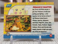 1999 Pokemon First Movie #42 (Pikachu's Vacation Foil) Blue Logo LP - Image 2