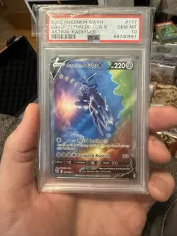 2022 Pokemon Astral Radiance Origin Forme Dialga V 177/189 Full Art PSA 10 Gem - Image 1