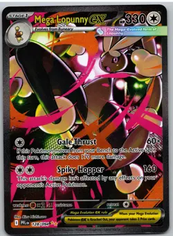 Mega Lopunny ex 128/094 Special Illustration Rare Phantasmal Flames Pokemon NM - Image 1