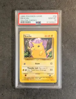PSA 10 💎 GEM MINT 1999 BASE SET POKEMON PIKACHU YELLOW CHEEKS 58/102 #58 GRADED - Image 1