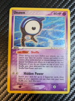 Unown (A) A/28 Unseen Forces Holo Lightly Played Vintage 2005 Pokemon TCG Rare - Image 1