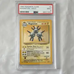 Pokemon TCG Magneton Base Set 009/102 Holo Rare Stage 1 60 HP PSA 9 - Image 1