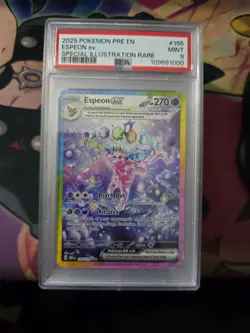 Pokemon Espeon ex Prismatic Evolutions Special Illustration Rare #155 PSA 9 Mint - Image 1