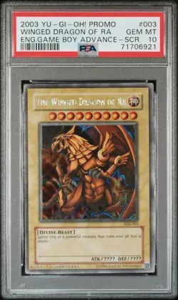 Yugioh! The Winged Dragon of Ra - GBI-003 PSA 10 Secret Rare Game Boy Promo - Image 1