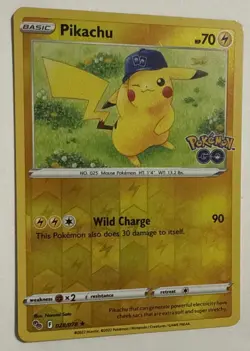 Pikachu 028/078 Pokemon Go Card Rare Reverse Holo New 2022 Near Mint/Mint - Image 2