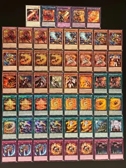 Yu-Gi-Oh Complete FLAME SWORDSMAN DECK- FIGHTING- FIRE- FUSION ARM + Extra Bonus - Image 1