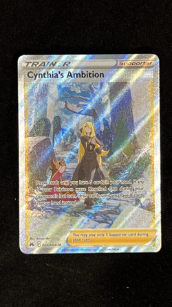 Pokemon Card - Cynthia's Ambition Crown Zenith GG60/GG70 Full Art NM - Image 1