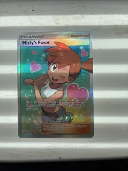 Pokemon TCG Unified Minds Misty's Favor Holo Card 235/236 Full Art Ultra Rare - Image 1