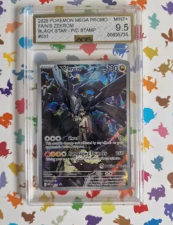 N's Zekrom Pokemon Centre Stamped Promo Card AGS 9.5 - Graded - Image 1