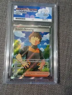 Pokemon TCG Brock's Scouting Secret rare 179/159, Journey Together - ACE 9 grade - Image 1