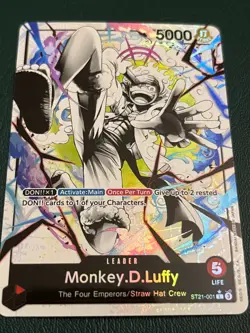 Monkey.D.Luffy ST21-001 Parallel Foil Leader Starter Deck EX Gear 5 One Piece - Image 1