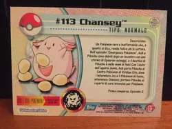 CARD POKEMON 113 CHANSEY EDIZIONE TOPPS 1999 ITA NINTENDO - Image 2
