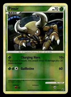 Pinsir 32/90 Reverse Holo HGSS Undaunted Pokemon Card - Image 1