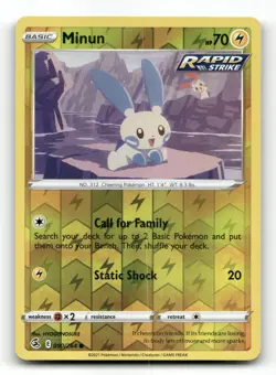 Minun 090/264 - Fusion Strike Reverse Holo - Pokemon Card NM/M - Image 1