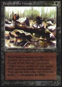 MTG - People of the Woods - The Dark - NM, English Magic FLAT RATE SHIP - Image 1