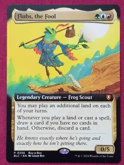 Magic The Gathering BLOOMBURROW COMMANDER BUY-A-BOX PROMO FLUBS THE FOOL MTG BLC - Image 1