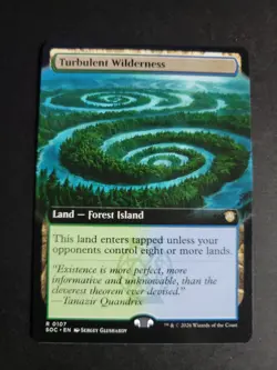 Turbulent Wilderness (Extended Art) Rare MTG Secrets of Strixhaven Commander - Image 1