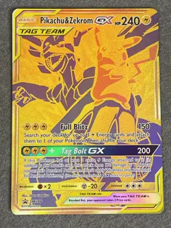 Pikachu & Zekrom GX - SM248 - Pokemon TCG Sun & Moon Promo Ultra Rare Card NM - Image 1