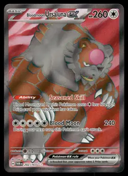 Pokemon Cards Bloodmoon Ursaluna ex 202/167 Twilight Masquerade Ultra Rare NM - Image 1