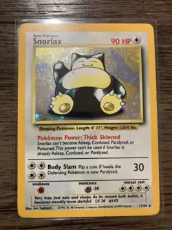 1999 Pokemon Jungle Snorlax Holo 11/64 No Symbol Error Misprint MP Rare Vintage - Image 1