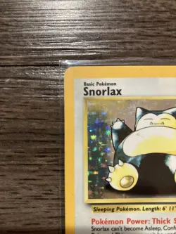 1999 Pokemon Jungle Snorlax Holo 11/64 No Symbol Error Misprint MP Rare Vintage - Image 3