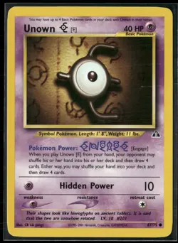Pokemon - Unown E 67/75 Neo Discovery LP - Image 1