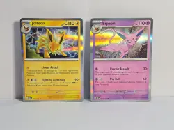 Holo Rare Prismatic Eeveelutions Espeon Jolteon Glaceon Pokemon TCG 3 Card Lot - Image 2